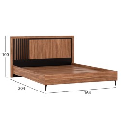 ΣΕΤ ΚΡΕΒΑΤΟΚΑΜΑΡΑΣ 4ΤΜΧ HARRY HM21115 ΜΕΛΑΜΙΝΗ ΣΕ ΦΥΣΙΚΟ ΞΥΛΟΥ & ΜΑΥΡΟ ΧΡΩΜΑ