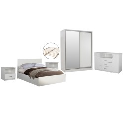 ΣΕΤ ΚΡΕΒΑΤΟΚΑΜΑΡΑΣ 6ΤΜΧ ADLER HM11759.03 ΜΕΛΑΜΙΝΗ ΛΕΥΚΗ-ΓΙΑ ΣΤΡΩΜΑ 160x200εκ