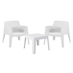 ΣΕΤ LOUNGE 3ΤΜΧ SLEEK HM21274.01 ΛΕΥΚΟ ΠΟΛΥΠΡΟΠΥΛΕΝΙΟ