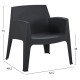ΣΕΤ LOUNGE 3ΤΜΧ SLEEK HM21274.02 ΜΑΥΡΟ ΠΟΛΥΠΡΟΠΥΛΕΝΙΟ