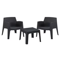 ΣΕΤ LOUNGE 3ΤΜΧ SLEEK HM21274.02 ΜΑΥΡΟ ΠΟΛΥΠΡΟΠΥΛΕΝΙΟ