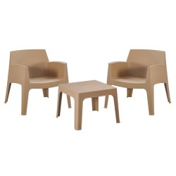 ΣΕΤ LOUNGE 3ΤΜΧ SLEEK HM21274.03 ΚΑΠΟΥΤΣΙΝΟ ΠΟΛΥΠΡΟΠΥΛΕΝΙΟ