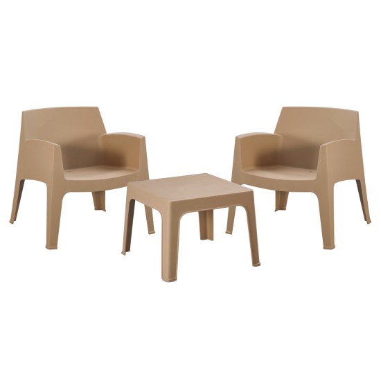 ΣΕΤ LOUNGE 3ΤΜΧ SLEEK HM21274.03 ΚΑΠΟΥΤΣΙΝΟ ΠΟΛΥΠΡΟΠΥΛΕΝΙΟ