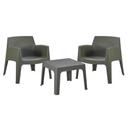 ΣΕΤ LOUNGE 3ΤΜΧ SLEEK HM21274.05 DARK OLIVE GREEN ΠΟΛΥΠΡΟΠΥΛΕΝΙΟ