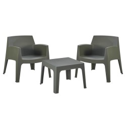 ΣΕΤ LOUNGE 3ΤΜΧ SLEEK HM21274.05 DARK OLIVE GREEN ΠΟΛΥΠΡΟΠΥΛΕΝΙΟ