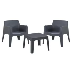 ΣΕΤ LOUNGE 3ΤΜΧ SLEEK HM21274.10 ΓΚΡΙ ΠΟΛΥΠΡΟΠΥΛΕΝΙΟ