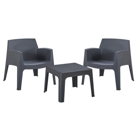 ΣΕΤ LOUNGE 3ΤΜΧ SLEEK HM21274.10 ΓΚΡΙ ΠΟΛΥΠΡΟΠΥΛΕΝΙΟ
