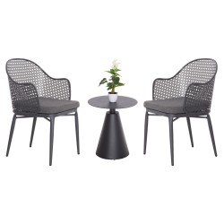 ΣΕΤ LOUNGE 3TMX ΕΞ.ΧΩΡΟΥ OREGO HM21106.01 ΑΛΟΥΜΙΝΙΟ ΣΕ ΣΚΟΥΡΟ ΓΚΡΙ