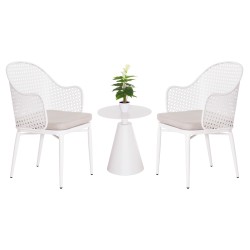 ΣΕΤ LOUNGE 3TMX ΕΞ.ΧΩΡΟΥ OREGO HM21106.02 ΑΛΟΥΜΙΝΙΟ ΣΕ ΛΕΥΚΟ