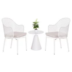 ΣΕΤ LOUNGE 3TMX ΕΞ.ΧΩΡΟΥ OREGO HM21106.02 ΑΛΟΥΜΙΝΙΟ ΣΕ ΛΕΥΚΟ