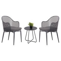 ΣΕΤ LOUNGE 3TMX ΕΞ.ΧΩΡΟΥ OREGO HM21107.01 ΑΛΟΥΜΙΝΙΟ & ΜΕΤΑΛΛΟ ΣΕ ΣΚΟΥΡΟ ΓΚΡΙ