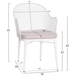ΣΕΤ LOUNGE 3TMX ΕΞ.ΧΩΡΟΥ OREGO HM21107.02 ΑΛΟΥΜΙΝΙΟ & ΜΕΤΑΛΛΟ ΣΕ ΛΕΥΚΟ