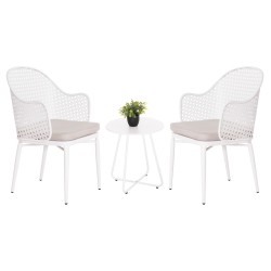 ΣΕΤ LOUNGE 3TMX ΕΞ.ΧΩΡΟΥ OREGO HM21107.02 ΑΛΟΥΜΙΝΙΟ & ΜΕΤΑΛΛΟ ΣΕ ΛΕΥΚΟ