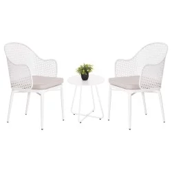 ΣΕΤ LOUNGE 3TMX ΕΞ.ΧΩΡΟΥ OREGO HM21107.02 ΑΛΟΥΜΙΝΙΟ & ΜΕΤΑΛΛΟ ΣΕ ΛΕΥΚΟ