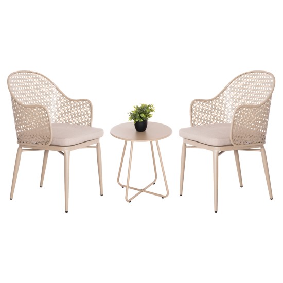 ΣΕΤ LOUNGE 3TMX ΕΞ.ΧΩΡΟΥ OREGO HM21107.03 ΑΛΟΥΜΙΝΙΟ & ΜΕΤΑΛΛΟ ΣΕ ΚΑΠΟΥΤΣΙΝΟ