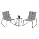 ΣΕΤ LOUNGE 3TMX ΕΞ.ΧΩΡΟΥ PONY HM21193 ΜΕΤΑΛΛΟ ΣΕ ΓΚΡΙ--ΣΥΝΘ.RATTAN ΣΕ ΛΕΥΚΟ-ΜΑΥΡΟ