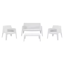 ΣΕΤ LOUNGE 4ΤΜΧ SLEEK HM21275.01 ΛΕΥΚΟ ΠΟΛΥΠΡΟΠΥΛΕΝΙΟ