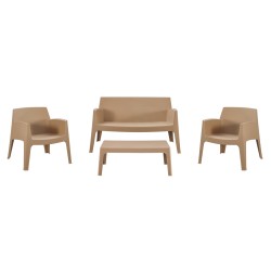 ΣΕΤ LOUNGE 4ΤΜΧ SLEEK HM21275.03 ΚΑΠΟΥΤΣΙΝΟ ΠΟΛΥΠΡΟΠΥΛΕΝΙΟ