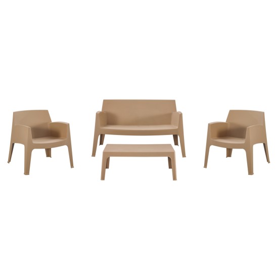 ΣΕΤ LOUNGE 4ΤΜΧ SLEEK HM21275.03 ΚΑΠΟΥΤΣΙΝΟ ΠΟΛΥΠΡΟΠΥΛΕΝΙΟ