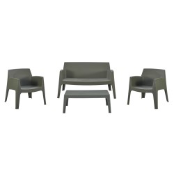 ΣΕΤ LOUNGE 4ΤΜΧ SLEEK HM21275.05 DARK OLIVE GREEN ΠΟΛΥΠΡΟΠΥΛΕΝΙΟ
