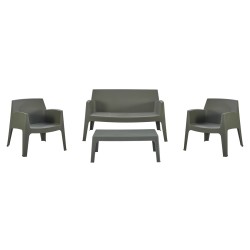 ΣΕΤ LOUNGE 4ΤΜΧ SLEEK HM21275.05 DARK OLIVE GREEN ΠΟΛΥΠΡΟΠΥΛΕΝΙΟ