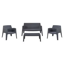 ΣΕΤ LOUNGE 4ΤΜΧ SLEEK HM21275.10 ΓΚΡΙ ΠΟΛΥΠΡΟΠΥΛΕΝΙΟ