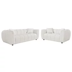 ΣΕΤ ΣΑΛΟΝΙ 3ΘΕΣΙΟΣ & 2ΘΕΣΙΟΣ LYKKE HM10812.02 ΕΚΡΟΥ ΥΦΑΣΜΑ