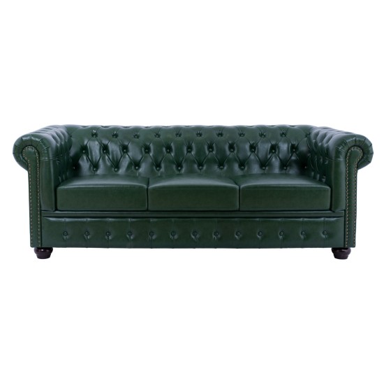 ΣΕΤ ΣΑΛΟΝΙ 3ΤΜΧ MOBAR HM10912.08 PU ΔΕΡΜΑ Τ.CHESTERFIELD ΚΥΠΑΡΙΣΣΙ
