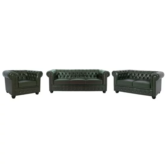 ΣΕΤ ΣΑΛΟΝΙ 3ΤΜΧ MOBAR HM10912.08 PU ΔΕΡΜΑ Τ.CHESTERFIELD ΚΥΠΑΡΙΣΣΙ