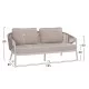 ΣΕΤ ΣΑΛΟΝΙ 5ΤΜΧ DRISCOLL ΗM6473.02 IVORY ΑΛΟΥΜΙΝΙΟ--ΜΠΕΖ ΣΧΟΙΝΙ & OLEFIN ΥΦΑΣΜΑ