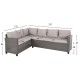 ΣΕΤ ΣΑΛΟΝΙ ΓΩΝΙΑ & ΤΡΑΠΕΖΙ CARSON HM6078.01 ΓΚΡΙ ΣΥΝΘ.RATTAN-ΜΑΞΙΛΑΡΙΑ