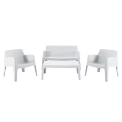 ΣΕΤ ΣΑΛΟΝΙ ΕΞ.ΧΩΡΟΥ 4ΤΜΧ SLEEK HM21268.01 ΛΕΥΚΟ ΠΟΛΥΠΡΟΠΥΛΕΝΙΟ