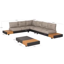 ΣΕΤ ΣΑΛΟΝΙ ΕΞ.ΧΩΡΟΥ 4ΤΜΧ ADHARA HM6189 ΑΛΟΥΜΙΝΙΟ-OLEFIN ΥΦΑΣΜΑ-SINTERED STONE