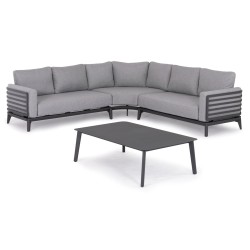 ΣΕΤ ΣΑΛΟΝΙ ΕΞ.ΧΩΡΟΥ 4ΤΜΧ ORION CORNER HM6191.01 ΣΚΟΥΡΟ ΓΚΡΙ ΑΛΟΥΜΙΝΙΟ & OLEFIN
