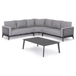 ΣΕΤ ΣΑΛΟΝΙ ΕΞ.ΧΩΡΟΥ 4ΤΜΧ ORION CORNER HM6191.01 ΣΚΟΥΡΟ ΓΚΡΙ ΑΛΟΥΜΙΝΙΟ & OLEFIN