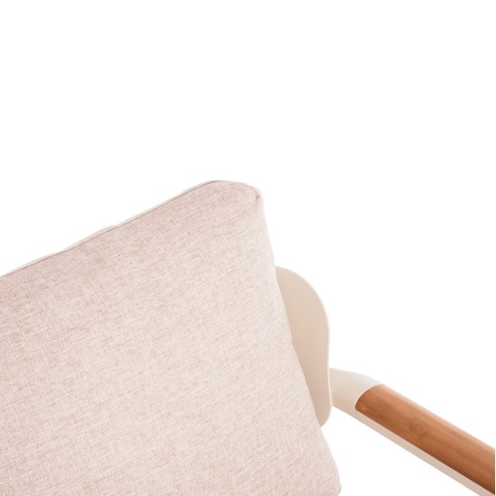 ΣΕΤ ΣΑΛΟΝΙ ΕΞ.ΧΩΡΟΥ 4ΤΜΧ ELARA HM6195.05 ΜΠΕΖ ΑΛΟΥΜΙΝΙΟ & OLEFIN-TEAK ΦΥΣΙΚΟ