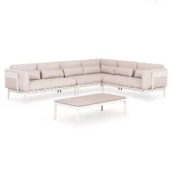 ΣΕΤ ΣΑΛΟΝΙ ΕΞ.ΧΩΡΟΥ 4ΤΜΧ PEGASUS HM6199.02 ΚΡΕΜ ΑΛΟΥΜ.-ΜΠΕΖ ΣΧΟΙΝΙ & ΥΦΑΣΜΑ OLEFIN