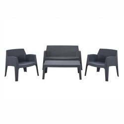 ΣΕΤ ΣΑΛΟΝΙ ΕΞ.ΧΩΡΟΥ 4ΤΜΧ SLEEK HM21268.10 ΓΚΡΙ ΠΟΛΥΠΡΟΠΥΛΕΝΙΟ