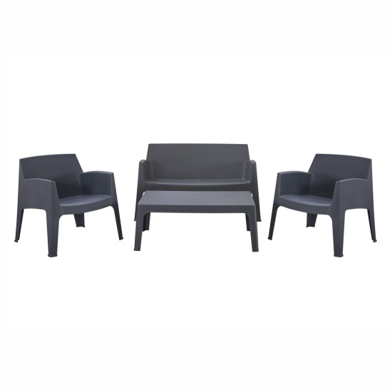 ΣΕΤ ΣΑΛΟΝΙ ΕΞ.ΧΩΡΟΥ 4ΤΜΧ SLEEK HM21268.10 ΓΚΡΙ ΠΟΛΥΠΡΟΠΥΛΕΝΙΟ