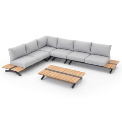 ΣΕΤ ΣΑΛΟΝΙ ΕΞ.ΧΩΡΟΥ 5ΤΜΧ MEILANI HM6190 ΑΛΟΥΜΙΝΙΟ-ΞΥΛΟ ΕΥΚΑΛΥΠΤΟΥ-ΣΧΟΙΝΙ