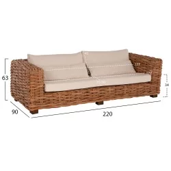 ΣΕΤ ΣΑΛΟΝΙ ΕΞ.ΧΩΡΟΥ TROPEL HM9656 4ΤΜΧ ΦΥΣΙΚΟ RATTAN-ΞΥΛΟ ΜΑΟΝΙ-ΛΕΥΚΑ ΜΑΞΙΛΑΡΙΑ