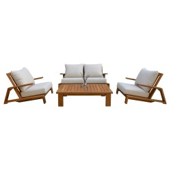 ΣΕΤ ΣΑΛΟΝΙ LOUNGE 4ΤΜΧ MIREX HM6521 ΞΥΛΟ ΑΚΑΚΙΑΣ--ΠΟΛΥΕΣΤΕΡΙΚΑ ΜΑΞΙΛΑΡΙΑ ΕΚΡΟΥ