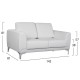 ΣΕΤ ΣΑΛΟΝΙΟΥ 2ΤΜΧ KENZIE ΜΕ ΛΕΥΚΟ PU HM11284.02 ΣΕΤ ΣΑΛΟΝΙΟΥ 2ΤΜΧ KENZIE ΜΕ ΛΕΥΚΟ PU HM11284.02