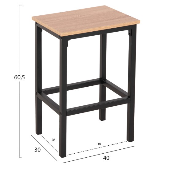 ΣΕΤ ΤΡΑΠΕΖΑΡΙΑ ΜΠΑΡ 5ΤΜΧ BOXY HM9882.01 ΜΑΥΡΟ ΜΕΤΑΛΛΟ-ΜΕΛΑΜΙΝΗ ΣΕ SONAMA