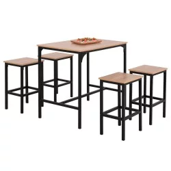 ΣΕΤ ΤΡΑΠΕΖΑΡΙΑ ΜΠΑΡ 5ΤΜΧ BOXY HM9882.01 ΜΑΥΡΟ ΜΕΤΑΛΛΟ-ΜΕΛΑΜΙΝΗ ΣΕ SONAMA