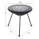 ΣΕΤ ΤΡΑΠΕΖΑΡΙΑΣ 3ΤΜΧ HM11871 ΜΕΤΑΛΛΟ & RATTAN ΣΕ ΜΑΥΡΟ ΧΡΩΜΑ