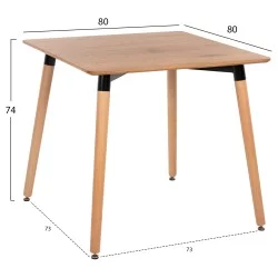 ΣΕΤ ΤΡΑΠΕΖΑΡΙΑΣ 3ΤΜΧ TWIST HM21379 ΤΕΤΡΑΓΩΝΟ ΤΡΑΠΕΖΙ--2 ΚΑΡΕΚΛΕΣ ΣΕ ΚΑΠΟΥΤΣΙΝΟ