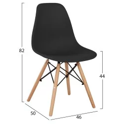 ΣΕΤ ΤΡΑΠΕΖΑΡΙΑΣ 3ΤΜΧ PALOMA HM21380.02 ΤΕΤΡΑΓΩΝΟ ΤΡΑΠΕΖΙ & 2 ΚΑΡΕΚΛΕΣ ΣΕ ΜΑΥΡΟ