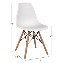 ΣΕΤ ΤΡΑΠΕΖΑΡΙΑΣ 3ΤΜΧ PALOMA HM21380.01 ΤΕΤΡΑΓΩΝΟ ΤΡΑΠΕΖΙ & 2 ΚΑΡΕΚΛΕΣ ΣΕ ΛΕΥΚΟ
