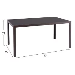 ΣΕΤ ΤΡΑΠΕΖΑΡΙΑΣ 5ΤΜΧ ΕΞΩΤ.ΧΩΡΟΥ LEOFER HM21009 ΤΡΑΠΕΖΙ & 4 ΠΟΛΥΘΡΟΝΕΣ--ΚΑΦΕ